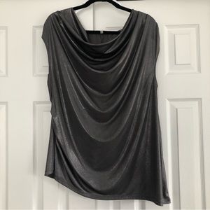 NEW - Calvin Klein Woman’s Gray Metallic Sleeveless Top (Size 1X)